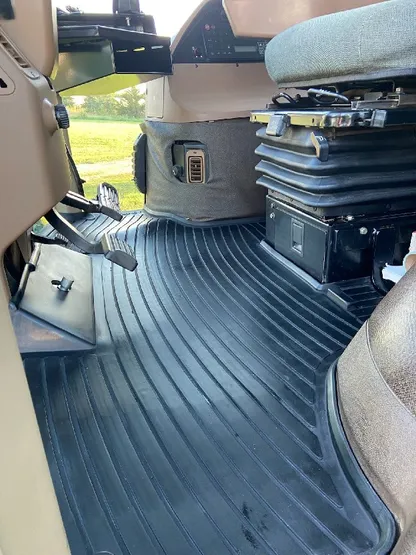 Truck interior floor and toolbox area cleaned after detailing