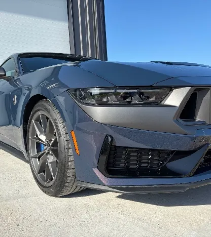 Gray Ford Mustang after exterior detailing